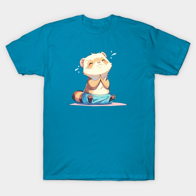 Ferret grateful for a yoga session T-Shirt by etherElric